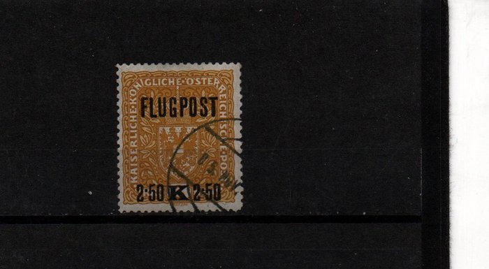 Østrig 1916/1916 - Østrig luftpoststempel gråt papir blandet perforering 12.5:11.5 stemplet - Katalognummer 226xC