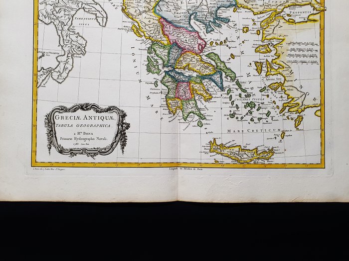 Europa - Grækenland / Balkan / Kreta / Athen / Makedonien; G. Rizzi Zannoni / Janvier / Lattre - Greciae Antiquae Tabula Geographica - 1761-1780