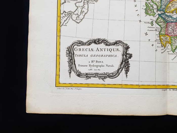 Europa - Grækenland / Balkan / Kreta / Athen / Makedonien; G. Rizzi Zannoni / Janvier / Lattre - Greciae Antiquae Tabula Geographica - 1761-1780