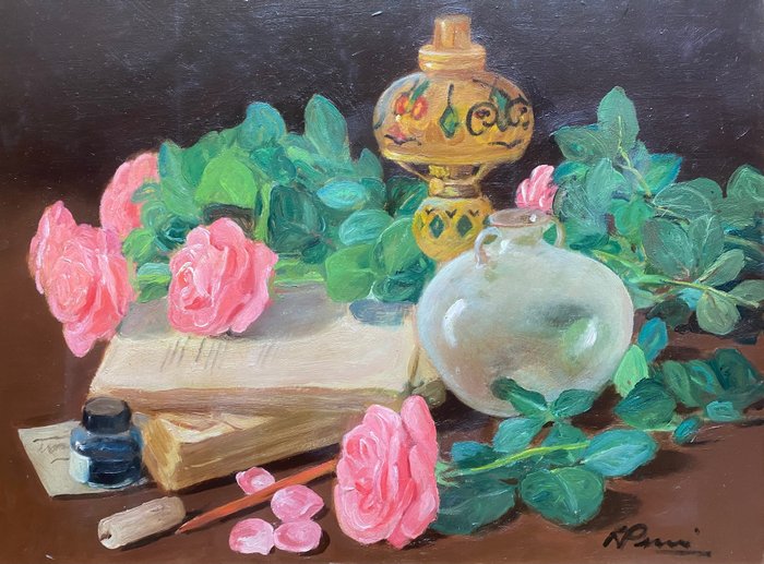 Raffaele Pucci (1917-1996) - Natura morta con rose - NO RESERVE