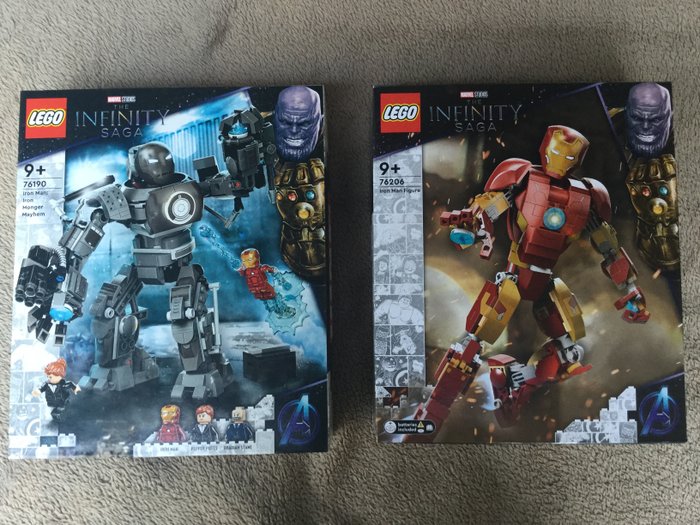 Lego - Marvel Super Heroes - 76206 + 76190 - Age of Ultron Iron Man Figure + Iron Man Iron Monger Mayhem