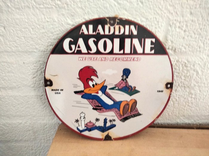 Aladdin Woody Woodpecker - Reklameplakat - Emalje