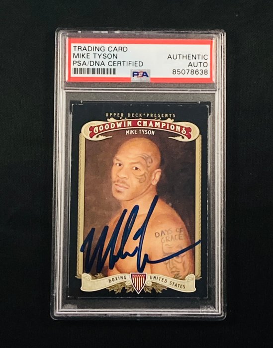 2023 Trading Card Boxing Mike Tyson Hand Signed Beckett Autentisk Auto - 1 Graded card