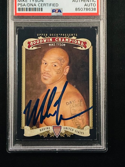 2023 Trading Card Boxing Mike Tyson Hand Signed Beckett Autentisk Auto - 1 Graded card