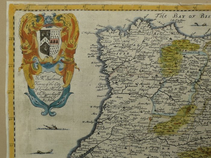 Europa - Spanien / Portugal; Richard Blome - A general mapp of the Kingdom of Spaine - 1661-1680