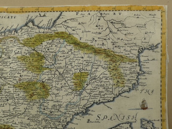 Europa - Spanien / Portugal; Richard Blome - A general mapp of the Kingdom of Spaine - 1661-1680