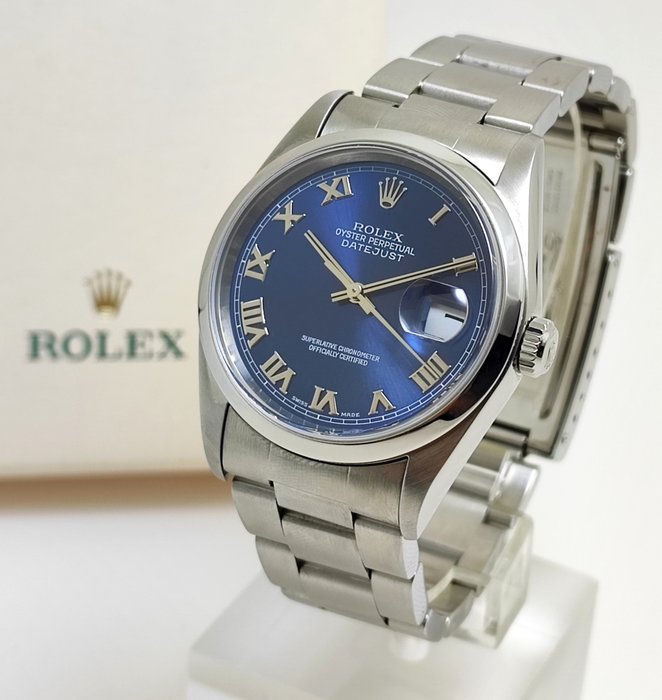 Rolex - Datejust 36 - Blue Dial - Ref. 16200 - Mænd - 2002