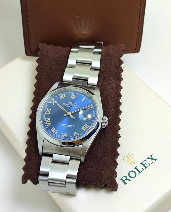 Rolex - Datejust 36 - Blue Dial - Ref 16200 - Mænd - 2002