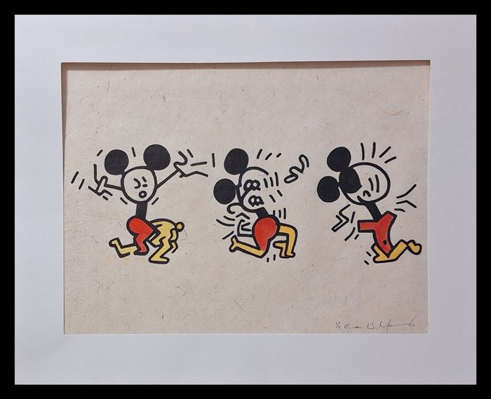 Emma Wildfang - Mickey Mouse "Happy day" - "Tribute series - Icons Reimagined "Keith Haring"