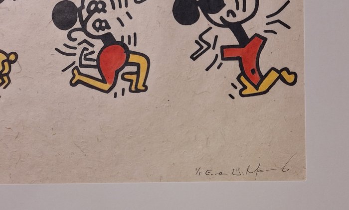 Emma Wildfang - Mickey Mouse "Happy day" - "Tribute series - Icons Reimagined "Keith Haring"