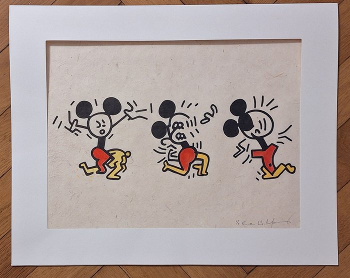 Emma Wildfang - Mickey Mouse "Happy day" - "Tribute series - Icons Reimagined "Keith Haring"