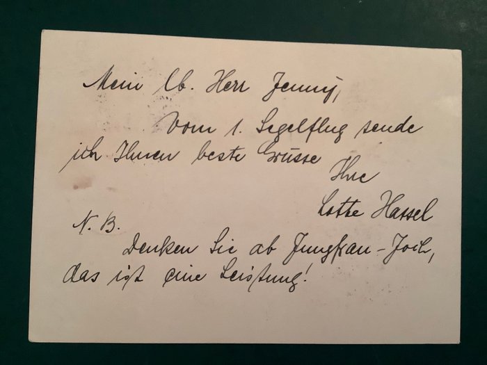 Liechtenstein 1935 - Fugle på et rigtigt første fly-luftpostbrev - Michel 145/147