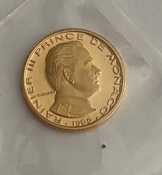 Monaco 1/2 Franc 1965 Rainier III - Essai en or