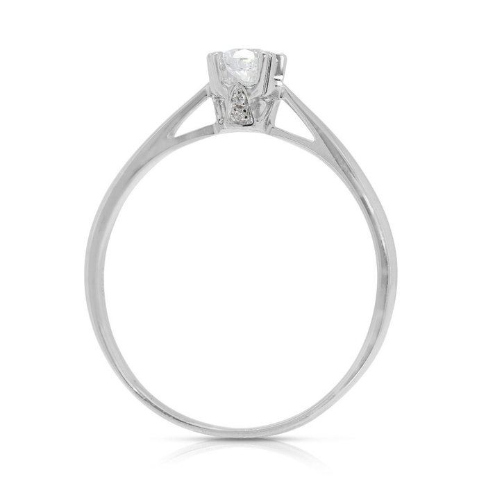 Ring - 18 kraat Hvidguld -  0.25ct. tw. Diamant (Natur)  - Diamant