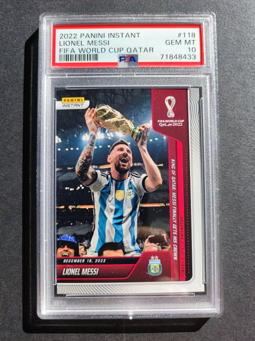 2022 Panini Instant World Cup Lionel Messi #118 PSA 10 Graded card