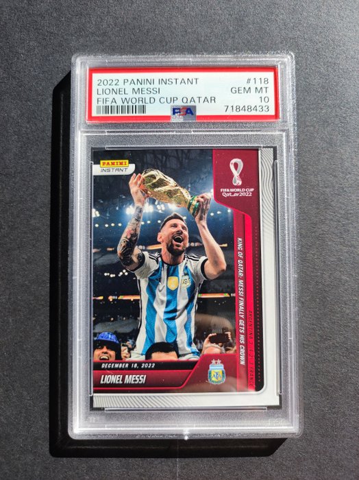 2022 Panini Instant World Cup Lionel Messi #118 PSA 10 Graded card