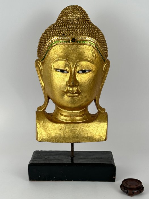 Buddha bust - Udskæring - Thailand  (Ingen mindstepris)