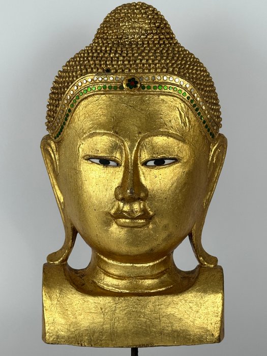 Buddha bust - Udskæring - Thailand  (Ingen mindstepris)