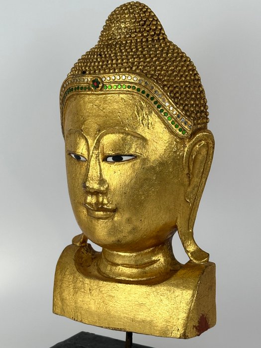 Buddha bust - Udskæring - Thailand  (Ingen mindstepris)