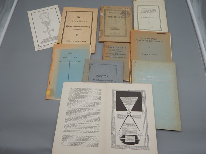 diverse schrijvers - vrijmetselarij verzameling oude boeken - 1901