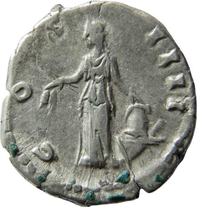 Romarriket. Antoninus Pius (138-161.. Denarius minted in Rome, 151-152. COS IIII Annona  (Ingen mindstepris)