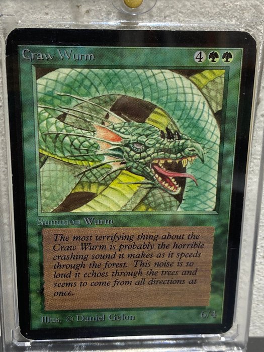 Wizards of The Coast - 1 Card - Craw Wurm, Limited Edition Alpha, Excellent+