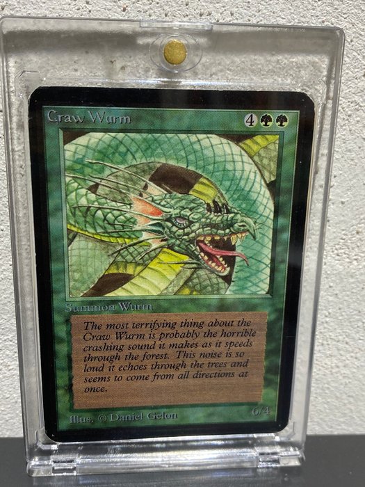 Wizards of The Coast - 1 Card - Craw Wurm, Limited Edition Alpha, Excellent+