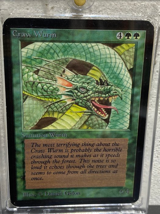 Wizards of The Coast - 1 Card - Craw Wurm, Limited Edition Alpha, Excellent+