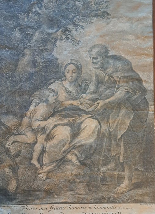 after Carlo maratti  (Camerano, 15 maggio 1625 – Roma, 15 dicembre 1713)  Giulio Romano Annibale - Collezione acqueforti scene religiose maestri del Rinascimento