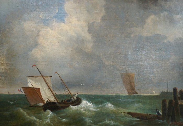 Dutch School (XIX), after J. C. Schotel - Marine seascape