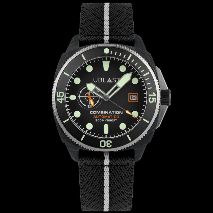 Ublast - Combination - Carbon  Titanium - UBCO42NBK - Nato Strap - Automatic - Limited Edition - Mænd - Ny