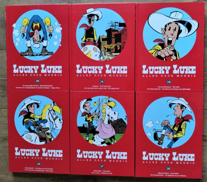 Lucky Luke - Complete Serie - Alles door Morris - 18 Album - Genoptryk - 2018