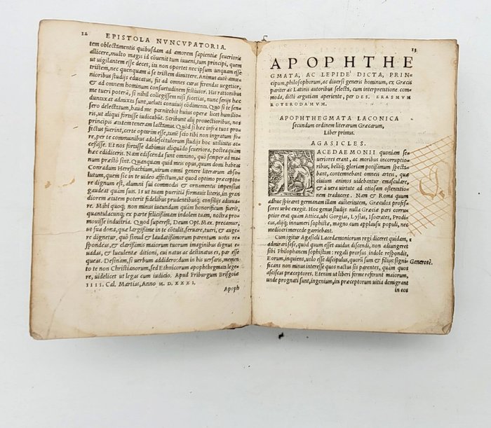 Erasmus von Rotterdam - Apophthegmatum - 1541