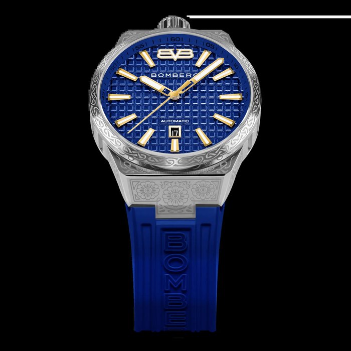 Bomberg - Ingen mindstepris - BF43ASS12-712 - Mænd - Majestic Collection Blue Splinterny alle afgifter inkluderet