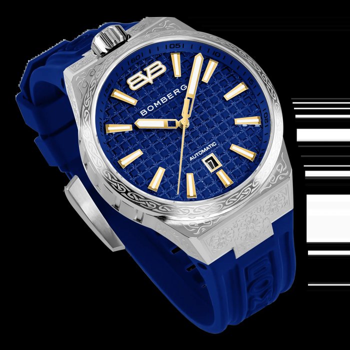 Bomberg - Ingen mindstepris - BF43ASS12-712 - Mænd - Majestic Collection Blue Splinterny alle afgifter inkluderet