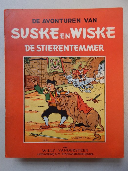 Suske en Wiske 10 - (RV) Rode reeks Vlaams - De Stierentemmer - [gerestaureerd] - 1 x antikvarisk album - Første udgave - 1950