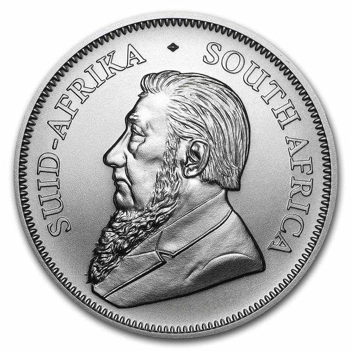 Sydafrika. 25 x 1 oz 2023 1 Rand Silver Krugerrand Coin In Tube