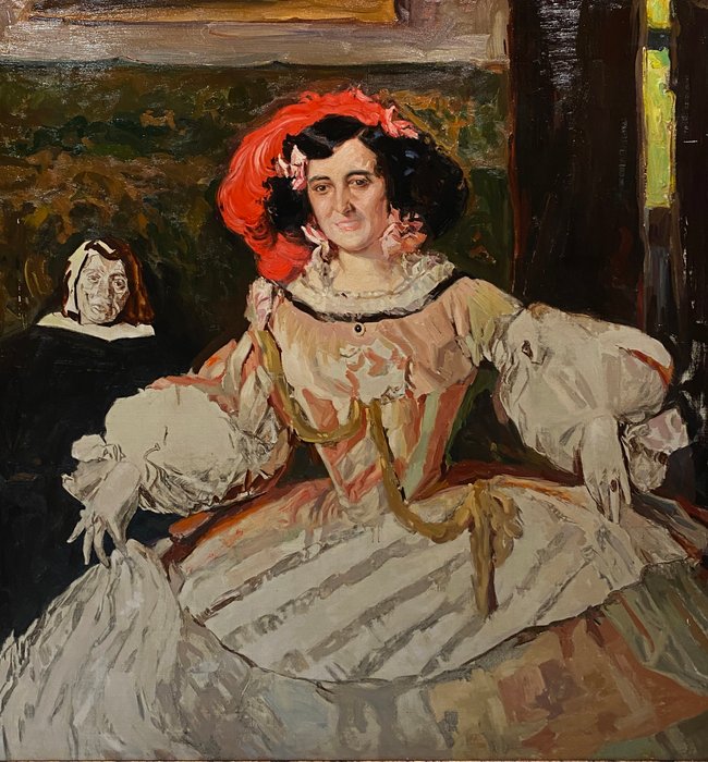 Joaquín Sorolla (1863-1923), After - María Guerrero, comédienne, dans le rôle de "La Dama Boba"