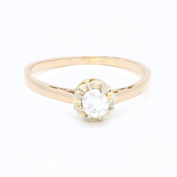 Ingen mindstepris - Ring - 18 kraat Gulguld Diamant (Natur)