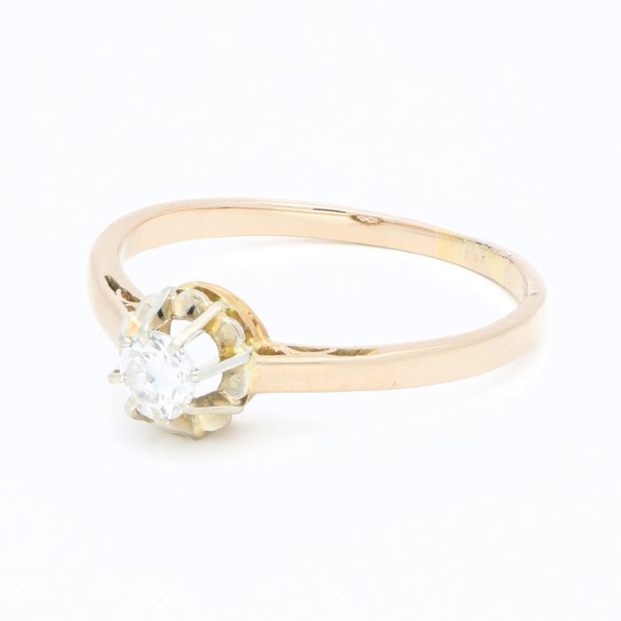 Ingen mindstepris - Ring - 18 kraat Gulguld Diamant (Natur)