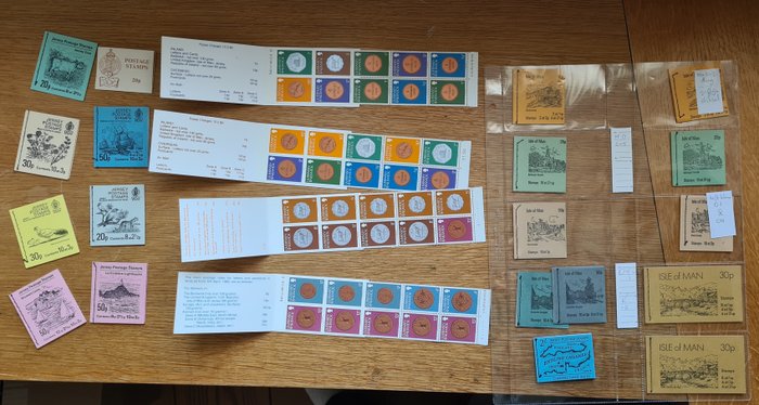 Det Britiske Statssamfund  - L054) MNH 182x hæfter komplet med frimærker mange Fauna Flora på 13 fotos