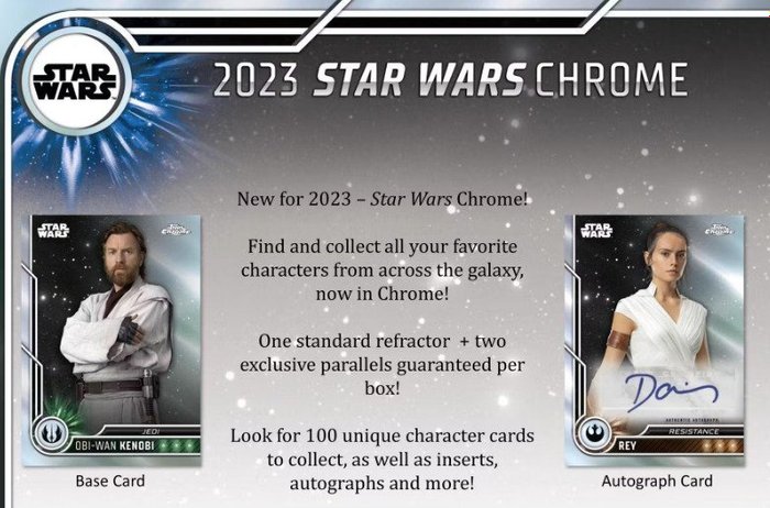 2022/23 Topps Star Wars Chrome 10-Pack Blaster Box (2023) - 1 Sealed box - Glimrende (EX)