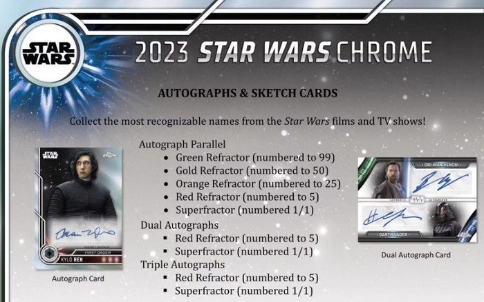 2022/23 Topps Star Wars Chrome 10-Pack Blaster Box (2023) - 1 Sealed box - Glimrende (EX)