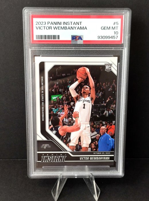 2023/24 Panini Instant Victor Wembanyama #5 NBA Debut - Rookie PSA 10 Graded card