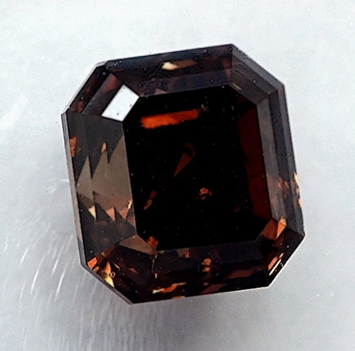 1 pcs Diamant  (Naturfarvet)  - 1.06 ct - Fancy deep Gullig Brun - SI1 - International Gemological Institute (IGI)