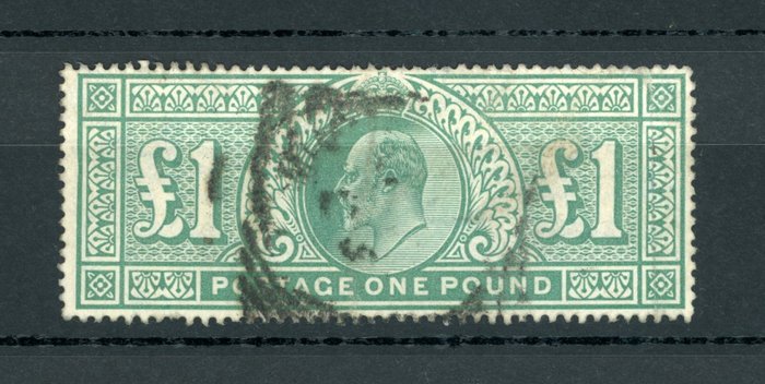 Storbritannien 1902/1910 - Edward VII, 1 grønt pund - Yvert n°121