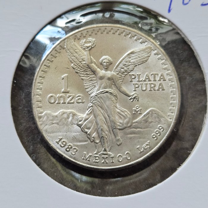 Mexico. 1 Onza 1983 Libertad, 1 Oz (.999)  (Ingen mindstepris)