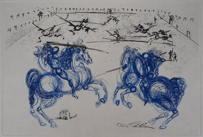 Salvador Dali (1904-1989) - Les Cavaliers bleus