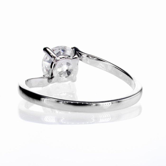 Ingen mindstepris - Forlovelsesring - 14 karat Hvidguld -  1.10ct. tw. Diamant (Natur)