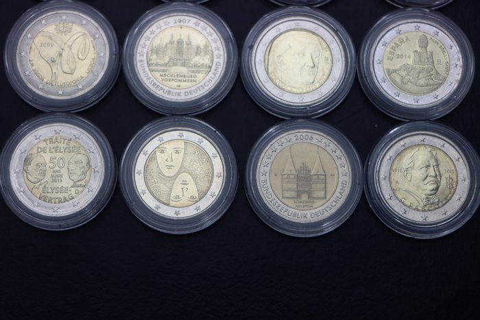 Europa. 2 Euro Various Years (20 coins)  (Ingen mindstepris)